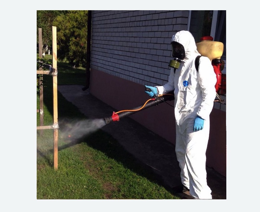 травля клещей на участке в Вилючинске